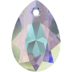SWAROVSKI 6433 Pear Cut Pendant 16mm Crystal (001) Aurore Boreale (AB) (x1)