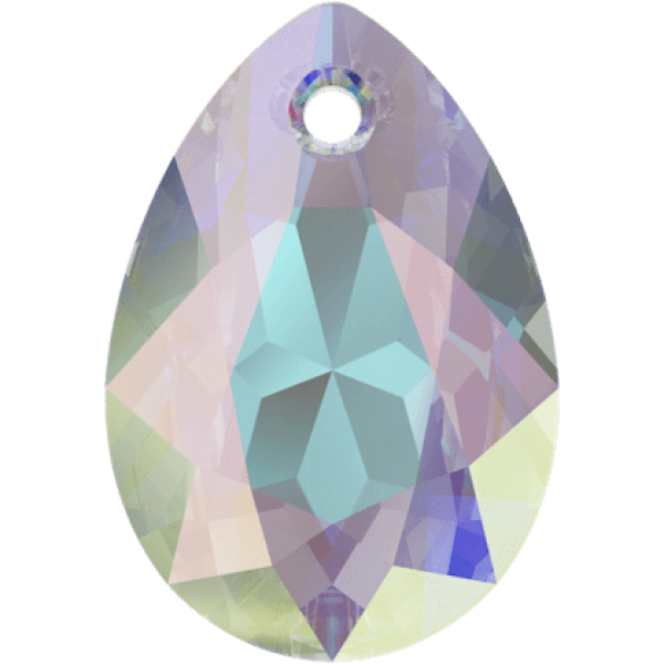 SWAROVSKI 6433 Pear Cut Pendant 16mm Crystal (001) Aurore Boreale (AB) (x1)