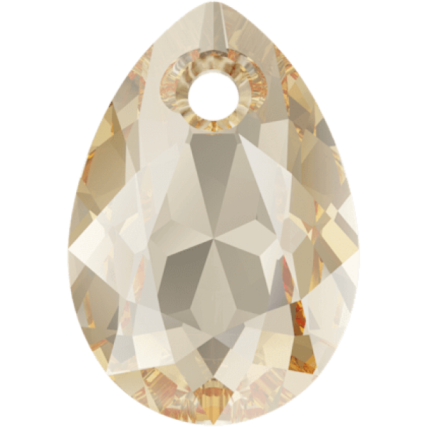 SWAROVSKI 6433 Pear Cut Pendant 16mm Crystal (001) Golden Shadow (GSHA) (x1)