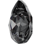 SWAROVSKI 6433 Pear Cut Pendant 16mm Crystal (001) Silver Night (SINI) (x1)