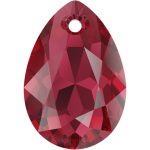 SWAROVSKI 6433 Pear Cut Pendant 16mm Scarlet (276) (x1)