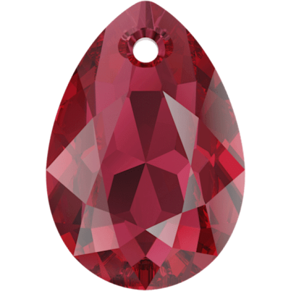 SWAROVSKI 6433 Pear Cut Pendant 16mm Scarlet (276) (x1)