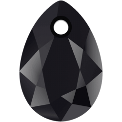SWAROVSKI 6433 Pear Cut Pendant 16mm Jet (280) (x1)