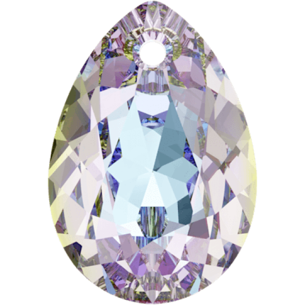 SWAROVSKI 6433 Pear Cut Pendant 16mm Crystal (001) Vitrail Light (VL) (x1)