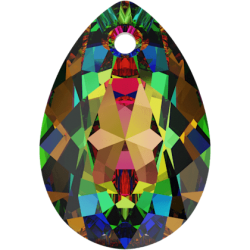 SWAROVSKI 6433 Pear Cut Pendant 16mm Crystal (001) Vitrail Medium (VM) (x1)