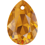 SWAROVSKI 6433 Pear Cut Pendant 16mm Topaz (203) (x1)