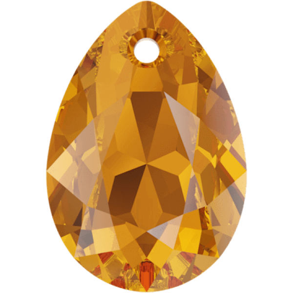 SWAROVSKI 6433 Pear Cut Pendant 11.5 mm Topaz (203) (x1)