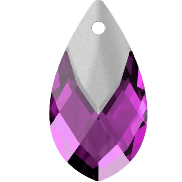 SWAROVSKI 6565 Metallic Cap Pendant 18mm Amethyst Light Chrome (x1)