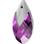 SWAROVSKI 6565 Metallic Cap Pendant 18mm Amethyst Light Chrome (x1)