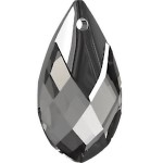 SWAROVSKI 6565 Metallic Cap Pendant 18mm Black Diamond Light Chrome (x1)