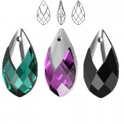 6565 Metallic Cap Pear-shaped Pendant