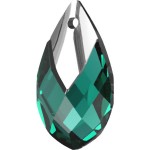 SWAROVSKI 6565 Metallic Cap Pendant 18mm Emerald Light Chrome (x1)