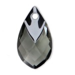 SWAROVSKI 6565 Metallic Cap Pendant 18mm Black Diamond Light Chrome (x1)