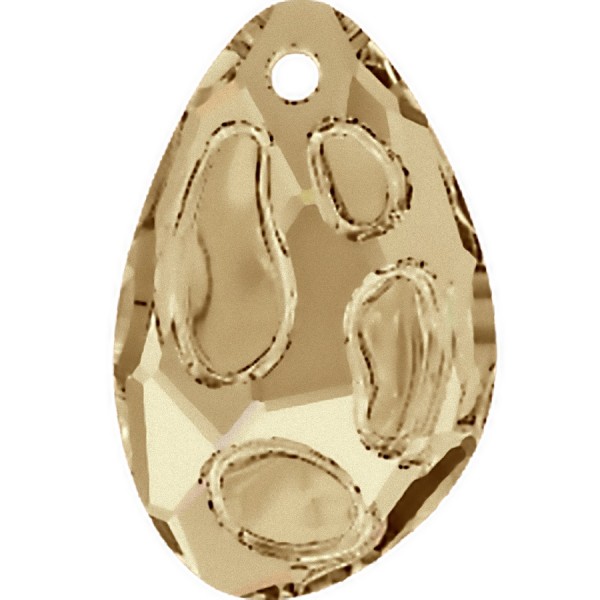 SWAROVSKI 6730 Radiolarian Pendant PF 18mm Crystal Golden Shadow (x1)