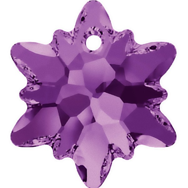 SWAROVSKI 6748 Edelweiss Pendant 14mm Amethyst (x1)