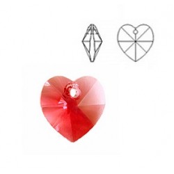 SWAROVSKI 6202 Heart Pendant 14.4x14mm Padparadscha (x1)