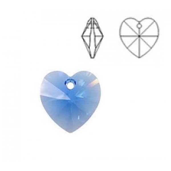 SWAROVSKI 6202 Heart Pendant 18x17.5mm Sapphire (x1)