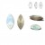 15x7mm SWAROVSKI 4228 Xilion Navette White Opal F (x1)