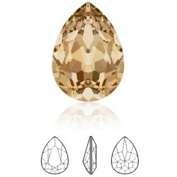 SWAROVSKI 4320 Pear Fancy Stone 14x10mm Crystal Golden Shadow F (x1) 