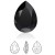 SWAROVSKI 4320 Pear Fancy Stone 14x10mm Jet (x1) 