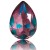 SWAROVSKI 4320 Pear Fancy Stone 14x10mm Crystal Burgundy DeLite (001 L132D) (x1) 