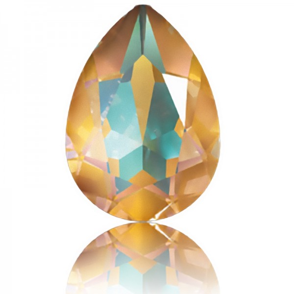 SWAROVSKI 4320 Pear Fancy Stone 14x10mm Crystal Ochre DeLite (001 L131D) (x1) 