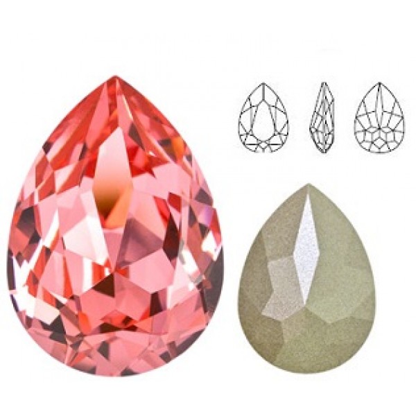 SWAROVSKI 4320 Pear Fancy Stone 18x13mm Rose Peach F (x1) 