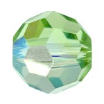 SWAROVSKI 5000 Faceted Round Beads 4mm Peridot AB (x1)