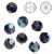 SWAROVSKI 5000 Faceted Round Beads 6mm Jet AB (x1)