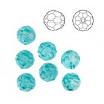 SWAROVSKI 5000 Faceted Round Beads 6mm Light Turquoise (x1)