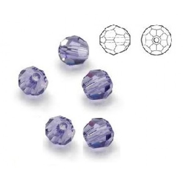 SWAROVSKI 5000 Faceted Round Beads 6mm Tanzanite (x1)