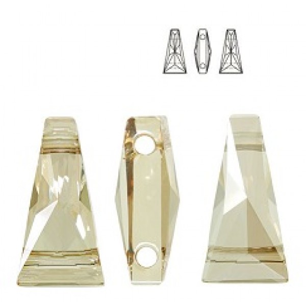 SWAROVSKI 5181 17x9mm Keystone Bead Crystal Golden Shadow (x1)