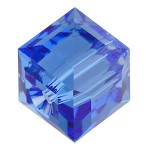 SWAROVSKI 5601 Cube 4mm Sapphire (x1)
