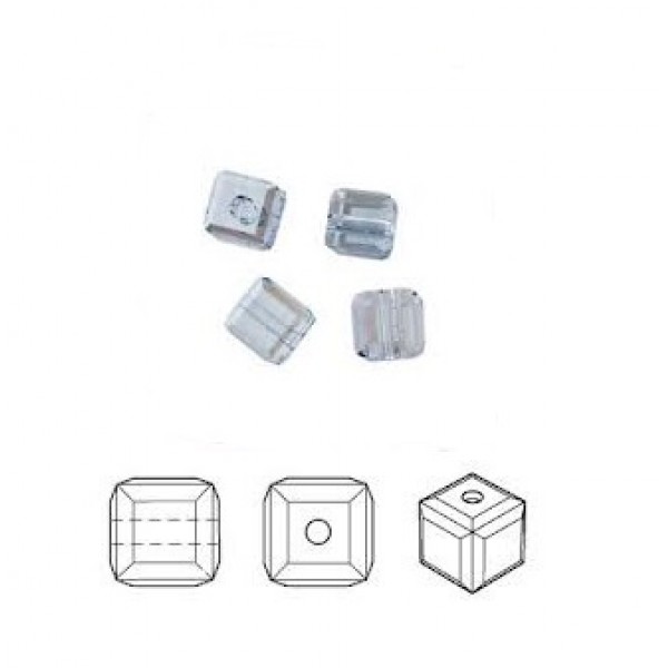 SWAROVSKI 5601 Cube 4mm Crystal Blue Shade 'B' (x1)