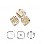 SWAROVSKI 5601 Cube 4mm Crystal Golden Shadow 'B' (x1)