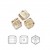 SWAROVSKI 5601 Cube 4mm Crystal Golden Shadow 'B' (x1)