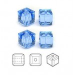 SWAROVSKI 5601 Cube 4mm Sapphire (x1)