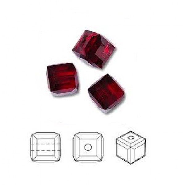 SWAROVSKI 5601 Cube 4mm Siam (x1)