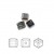 SWAROVSKI 5601 Cube 4mm Crystal Silver Night 'B' (x1)