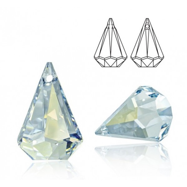 SWAROVSKI 6022 Xirius Raindrop Pendant 14mm Crystal Blue Shade (x1)