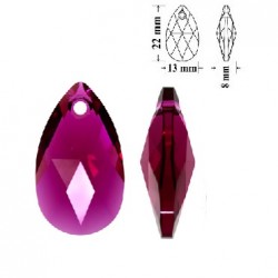 SWAROVSKI 6106 Pear Shape Pendant 22mm Ruby (x1) 