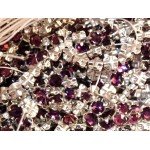 Amethyst F ss12 SWAROVSKI 53100 Rose Montees Silver Brushed (x10)