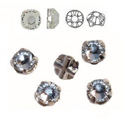 Crystal F ss16 Silver Brushed SWAROVSKI 53102 Rose Montees (x10)