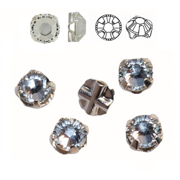 Crystal F ss16 Silver Brushed SWAROVSKI 53102 Rose Montees (x10)