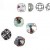 Crystal AB F SS16 Silver Brushed SWAROVSKI 53102 Rose Montees (x10)