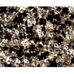 Jet ss12 SWAROVSKI 53100 Rose Montees Silver Brushed (x10)