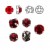 Light Siam F ss12 SWAROVSKI 53100 Rose Montees Silver Brushed (x10)