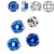 Sapphire F ss12 SWAROVSKI 53100 Rose Montees Silver Brushed (x10)