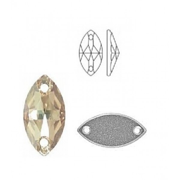 SWAROVSKI 3223 Navette 18x9mm Crystal Golden Shadow F (x1)