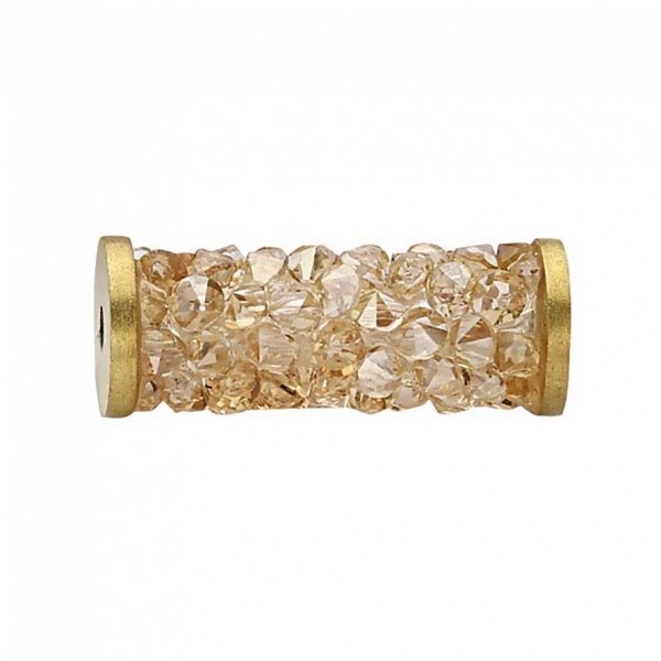 SWAROVSKI 5950 Fine Rocks Tube 15mm 001GSHA Gold (x1)
